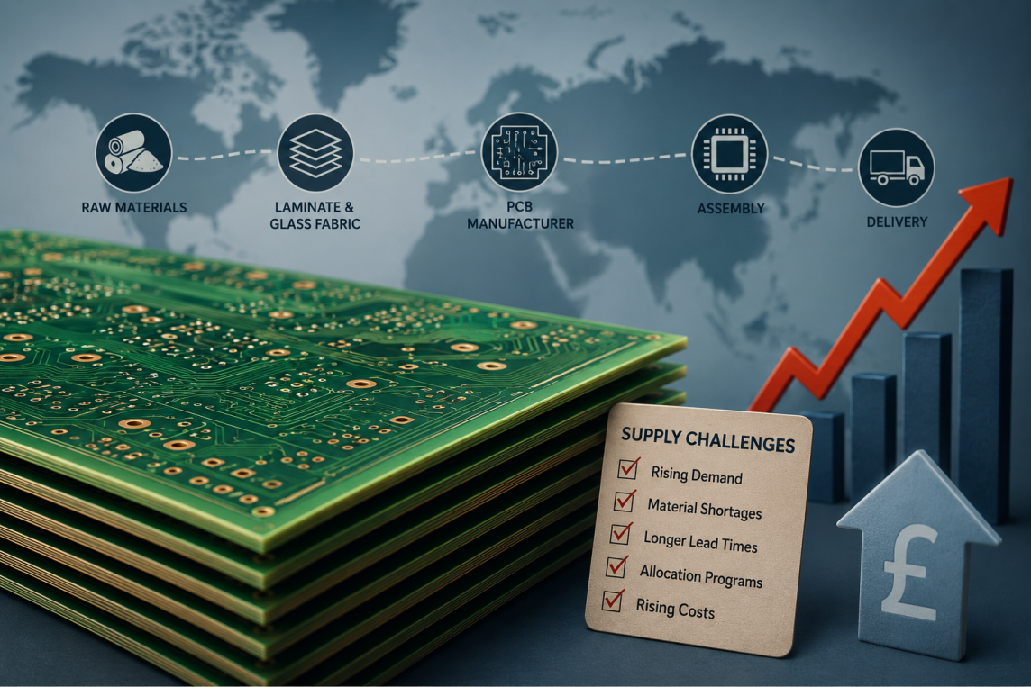 FR-4 PCB material supply shortages causing longer lead times and rising manufacturing costs